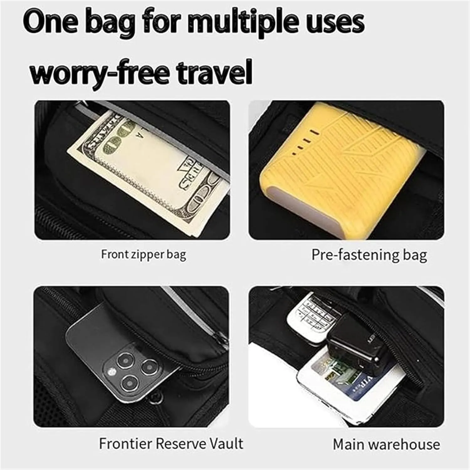 Adjustable Zipper Multi-Functional Tactical Chest Bag, Outdoor Chest Bag For Men, For Men, Outdoor, Travel, Climbing (gray)