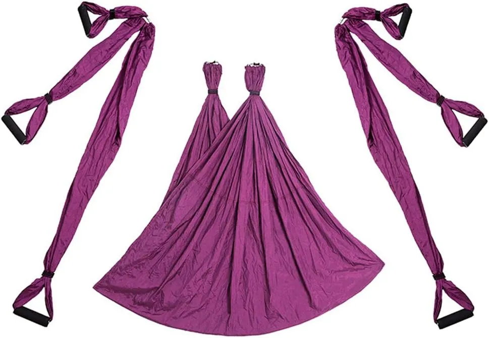 Aerial Trapeze Yoga Hammock Kit - Ultra Strong Antigravity Yoga Flying Sling Inversion Swing with Extension Straps