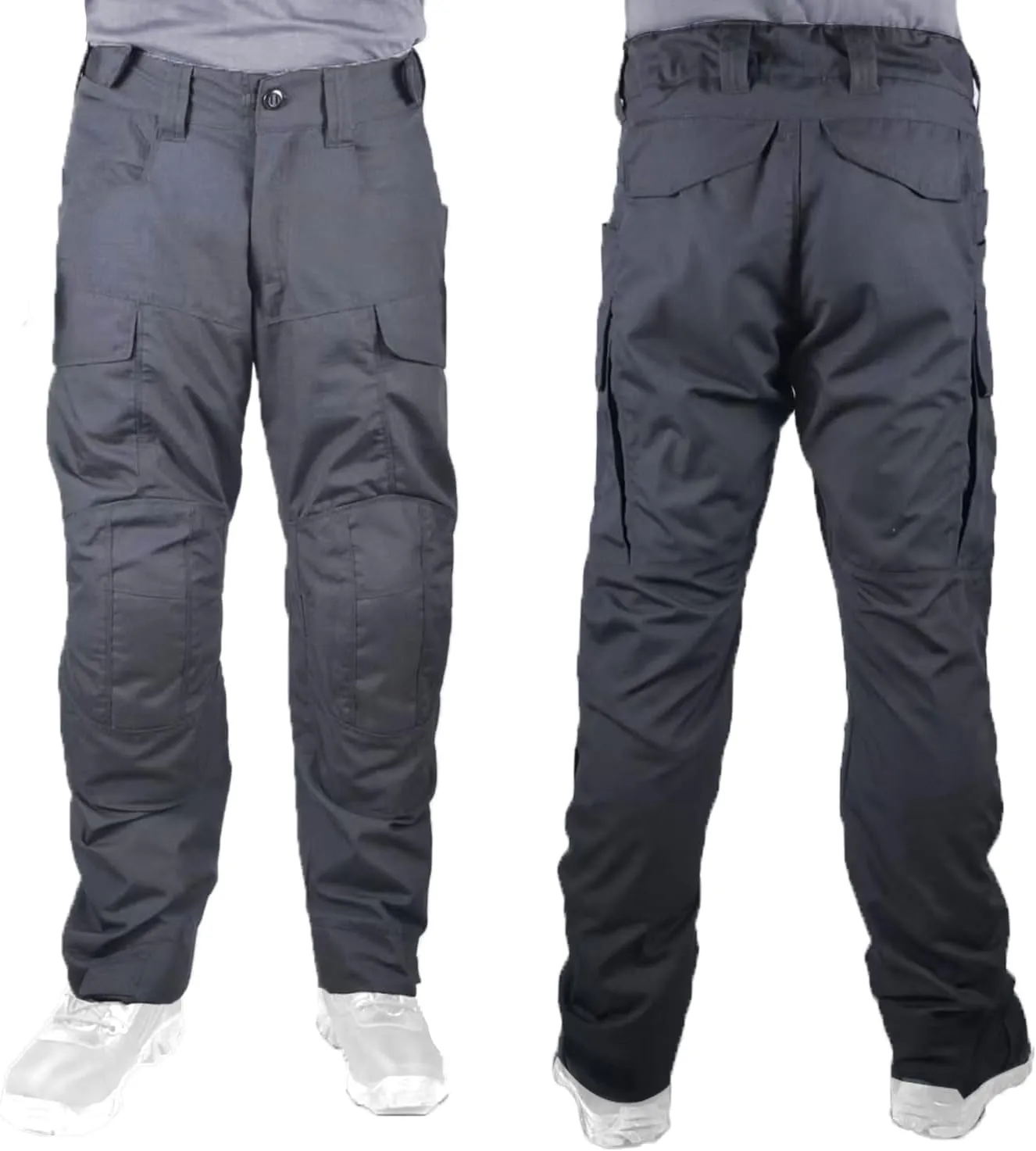 Airsoft Pants with Knee Pads Tatical Pants Men Combat Trousers Multiple Pocket Hook-and-Loop Adjuster