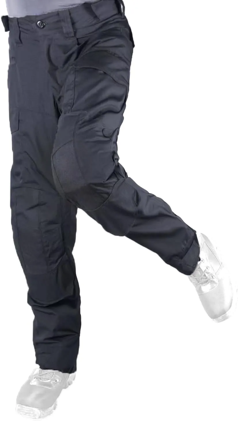 Airsoft Pants with Knee Pads Tatical Pants Men Combat Trousers Multiple Pocket Hook-and-Loop Adjuster