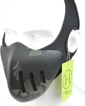 Airsoft Tactical Metal Breathable Protection Half Face Mask MCBK