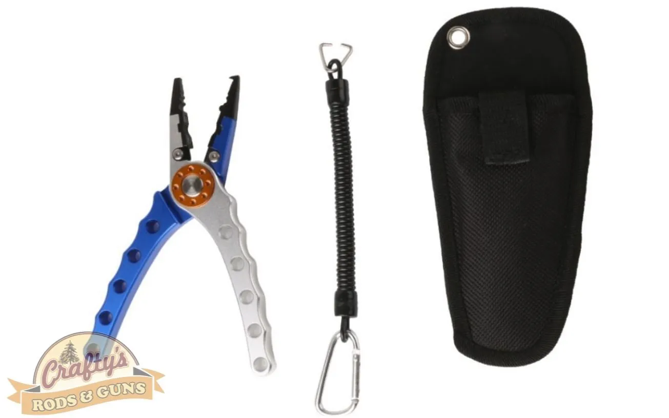 Aluminum Deluxe Fishing Split Rings Multi-Purpose Pliers By MaxCatch