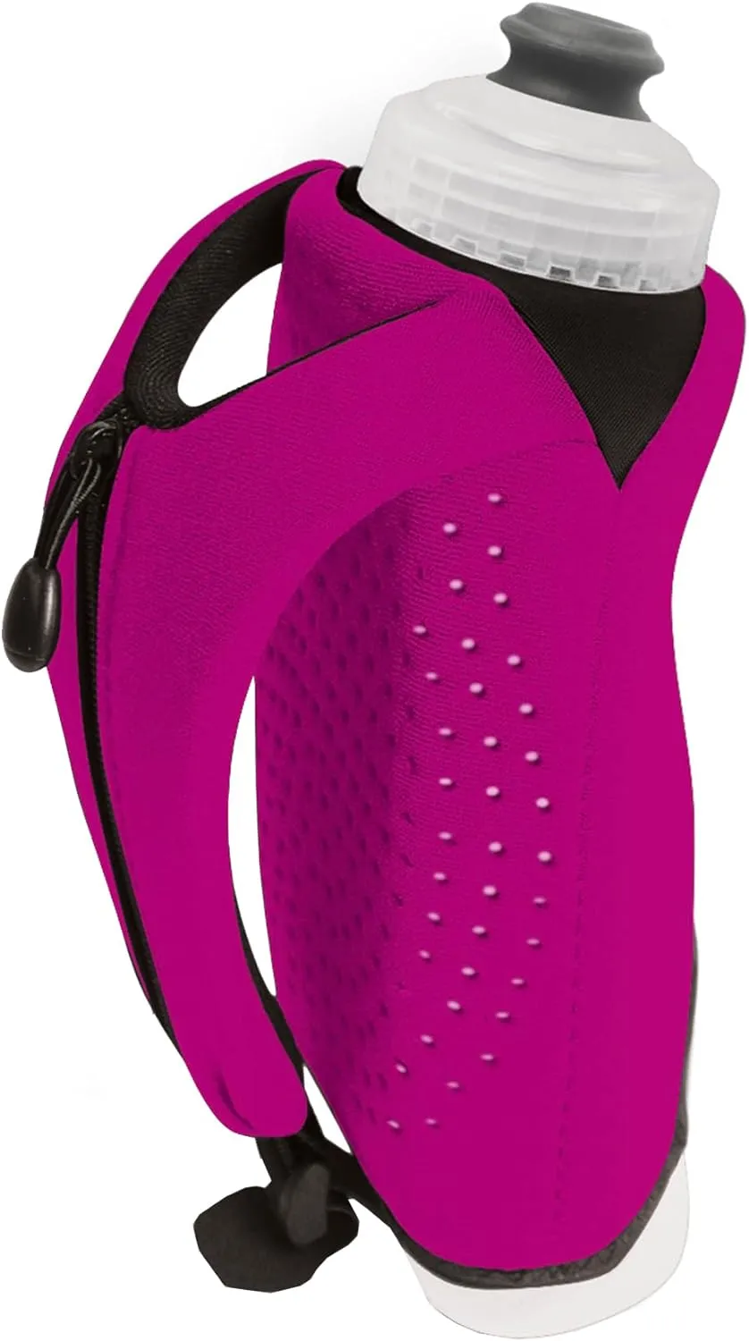 Amphipod Hydraform Ergo-Lite Handheld Water Bottle, BPA-Free Minimalist Insulated Hydration for Ultra-Running & Walking - Pink -16 oz