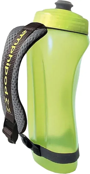 Amphipod Hydraform Handheld Bottle, Ergonomic Runners BPA-Free Hydration/Fuel Water Bottle for Endurance Runners, Hiking & Jogging - Charcoal - 20 oz.