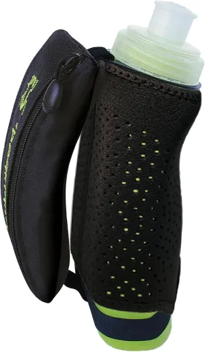 Amphipod Hydraform Handheld Thermal-Lite Water Bottle, BPA-Free, Insulated Sleeve, Storage Pocket for Running & Walking (12 oz.), Black
