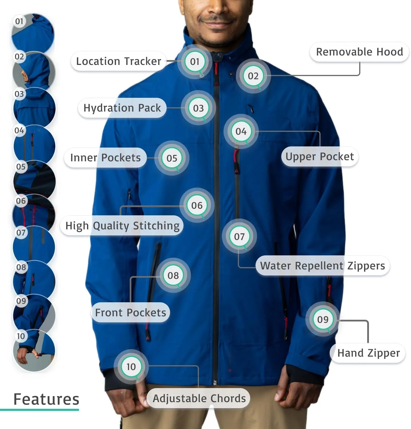 Apricoat Adventure 2.0 Warm Winter Jacket Insulated, Hooded, Waterproof and windproof Coat for Travelling, Hiking, Trekking