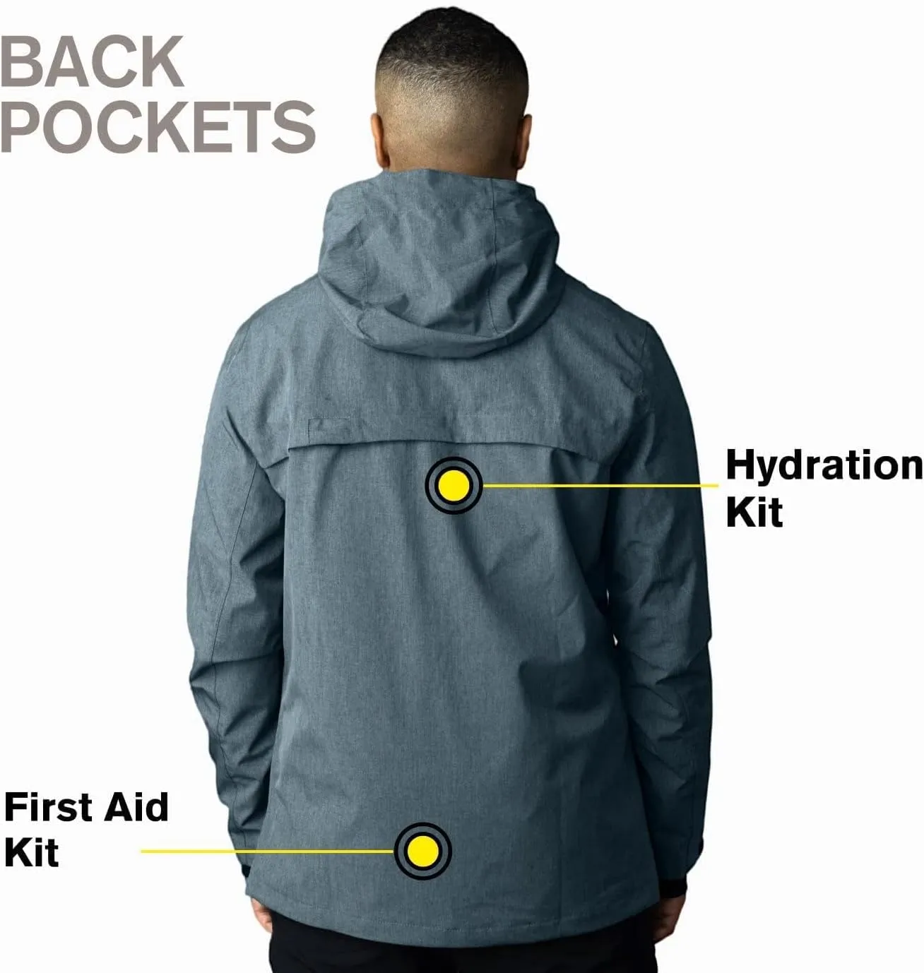 Apricoat Adventure 2.0 Warm Winter Jacket Insulated, Hooded, Waterproof and windproof Coat for Travelling, Hiking, Trekking