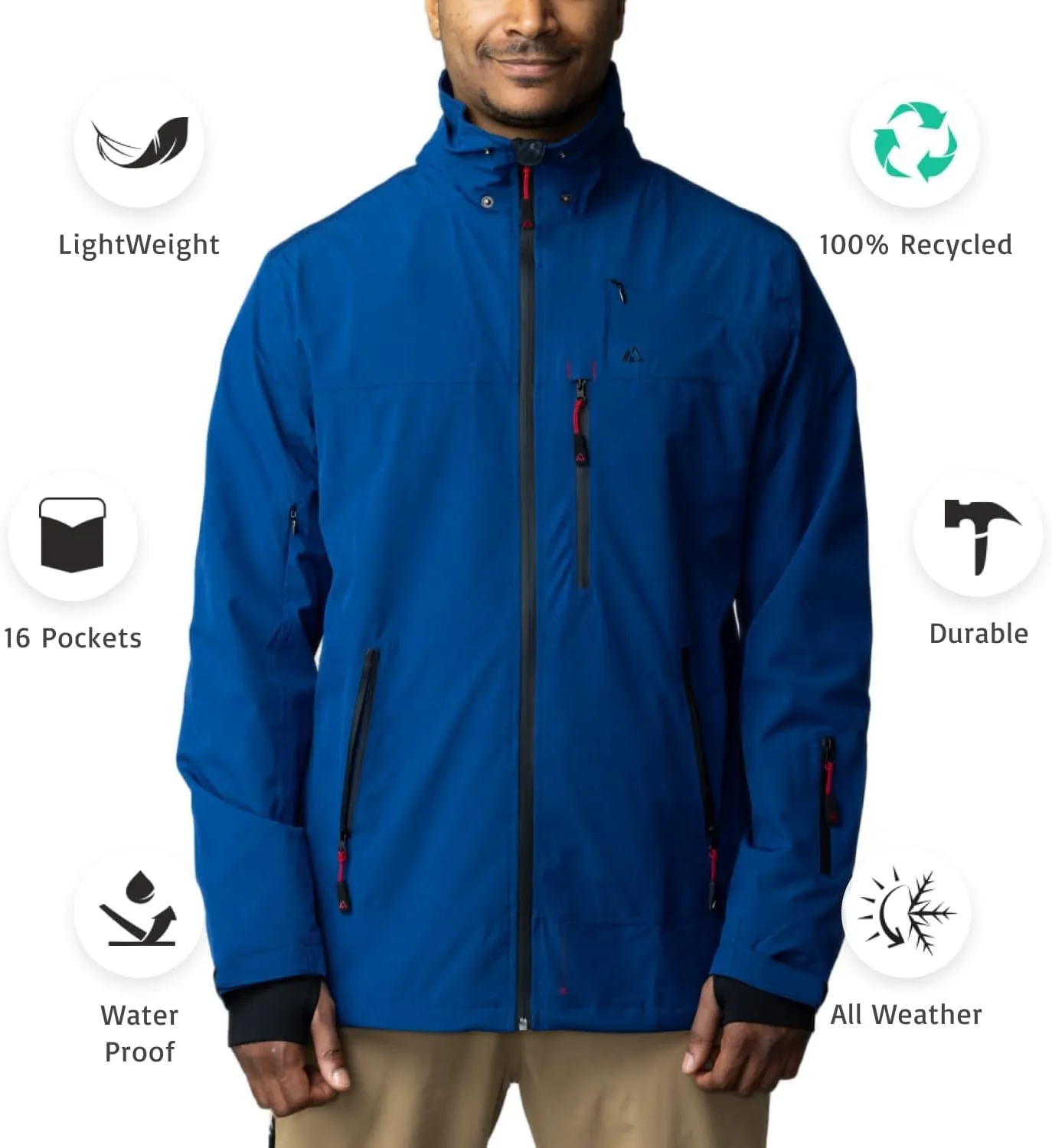 Apricoat Adventure 2.0 Warm Winter Jacket Insulated, Hooded, Waterproof and windproof Coat for Travelling, Hiking, Trekking