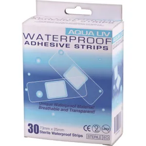 Aqua Liv Waterproof Adhesive Strips x 30 Pack