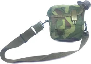 Army Universe Woodland Camouflage 2 Quart Canteen Bladder Cover with Bladder Canteen & Strap - Military Style Tactical Hydration Water Bottle & Carrier