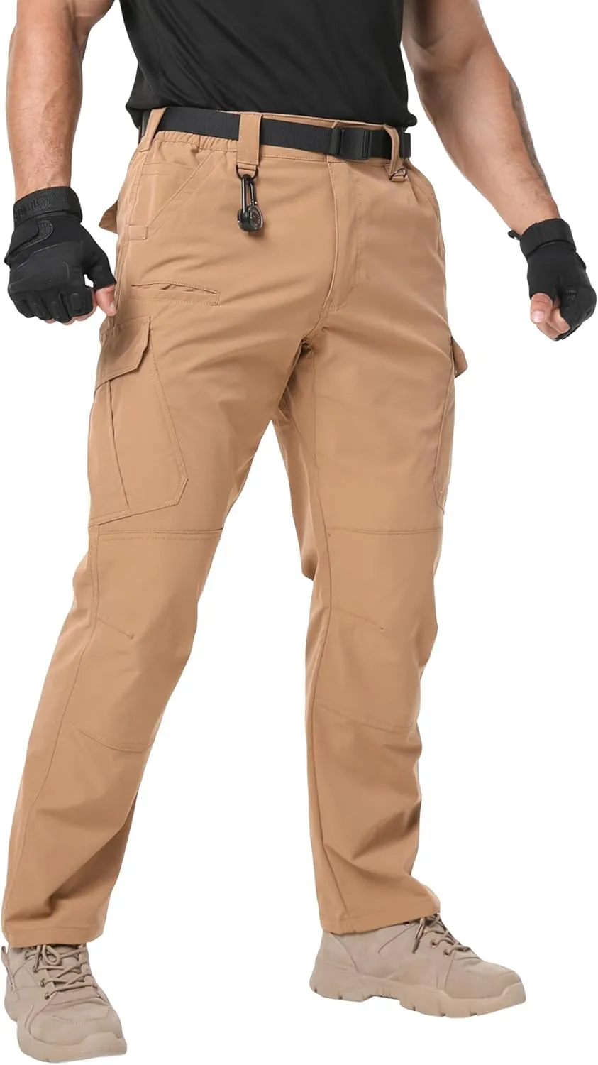 Arunlluta Men’s Tactical Pants, Ripstop Water Resistant Cargo Work Pants for Men, Stretch Hiking Pants Lightweight