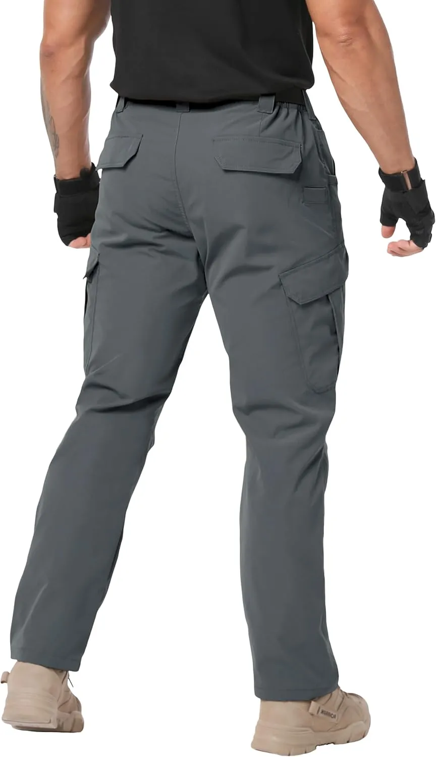 Arunlluta Men’s Tactical Pants, Ripstop Water Resistant Cargo Work Pants for Men, Stretch Hiking Pants Lightweight