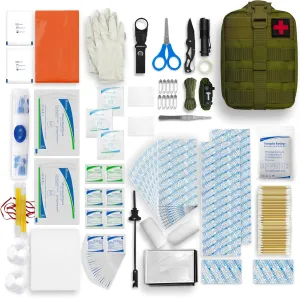 ASA Techmed Survival Tactical First Aid Kit - Emergency Trauma Kit, IFAK Med Kit for Medical and Survival Emergencies, Ideal for Hunters, Hikers, Preppers, Fishing, and Outdoor Activities