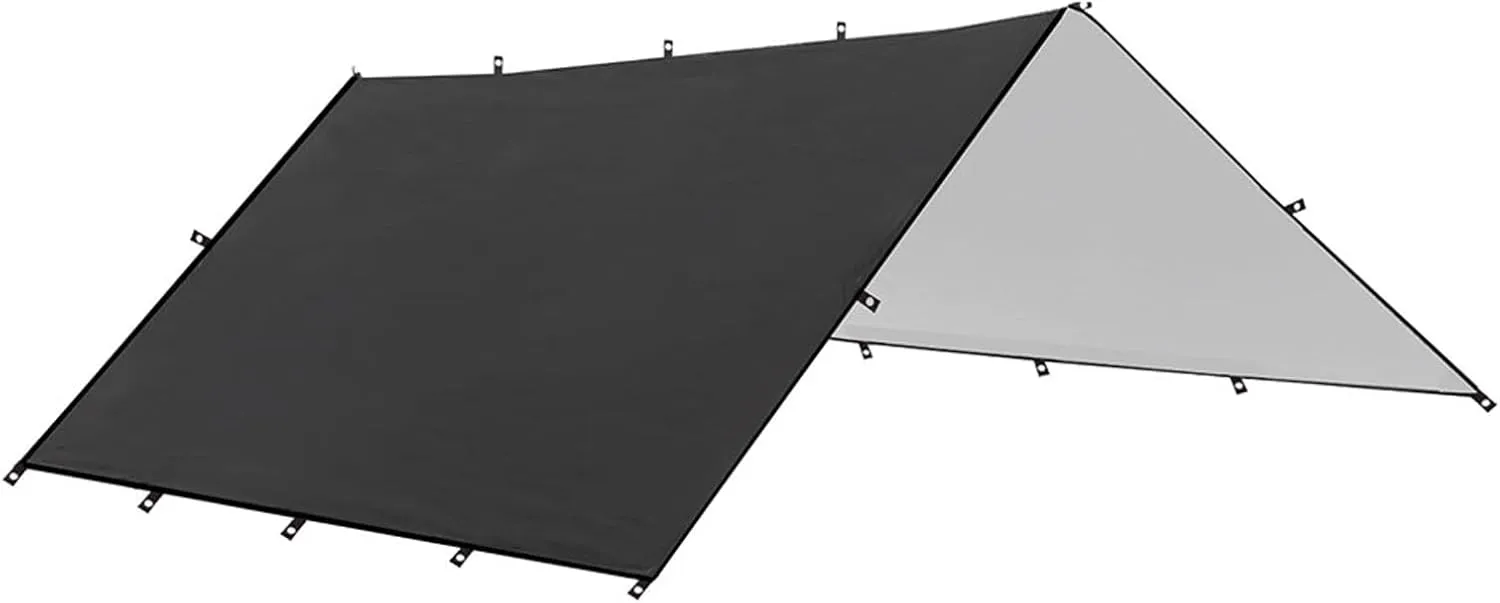 Asixxsix 144x115 Inch 366x292cm Water Proof Tarp, Heavy Duty Large Tarps, with 20M Rope Reinforced Grommets and Edge, U V & Fade Resist Tear Resist Tarps for Outdoor Camping (L)