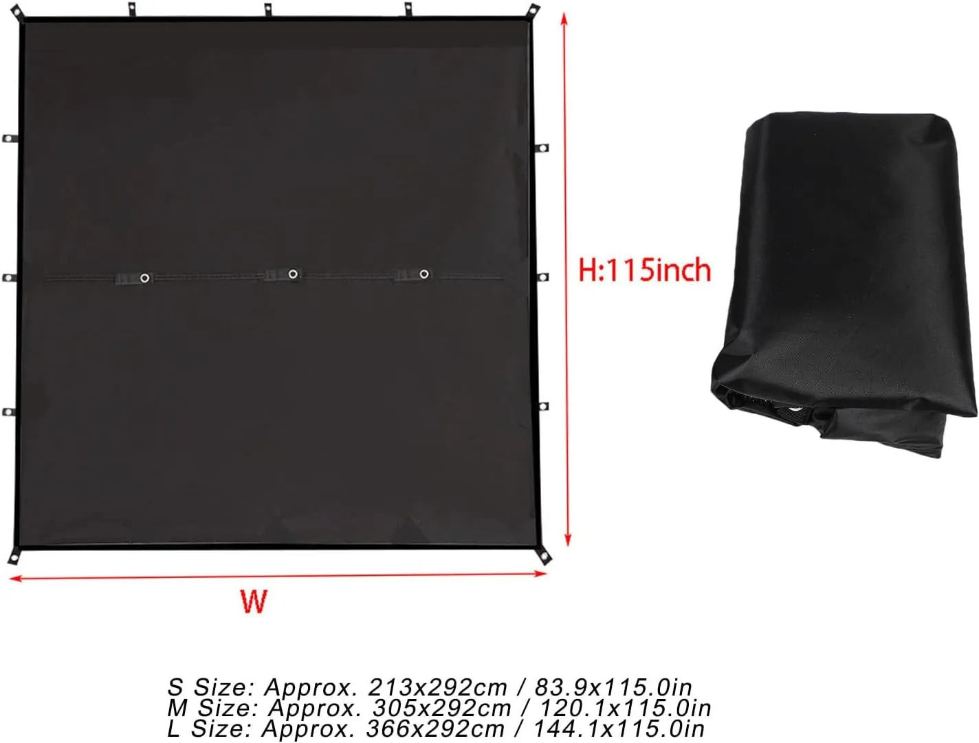 Asixxsix 144x115 Inch 366x292cm Water Proof Tarp, Heavy Duty Large Tarps, with 20M Rope Reinforced Grommets and Edge, U V & Fade Resist Tear Resist Tarps for Outdoor Camping (L)
