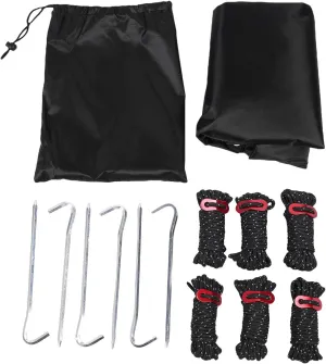 Asixxsix 144x115 Inch 366x292cm Water Proof Tarp, Heavy Duty Large Tarps, with 20M Rope Reinforced Grommets and Edge, U V & Fade Resist Tear Resist Tarps for Outdoor Camping (L)