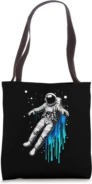 Astronaut Floating In Space Universe Drip Tote Bag