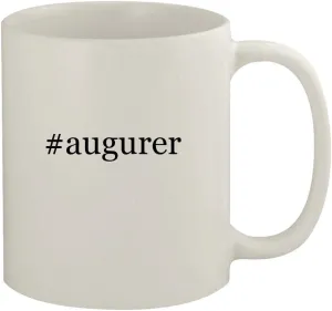 #augurer - 11oz Ceramic White Coffee Mug, White