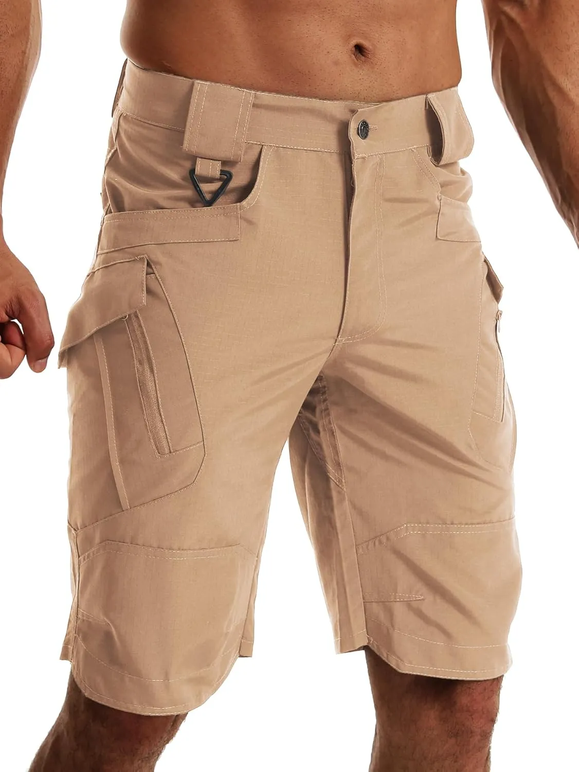 AUTIWITUA Men's Hiking Shorts Waterproof Tactical Cargo Short Pants Quick Dry Work Shorts with Multi Pockets(No Belt)