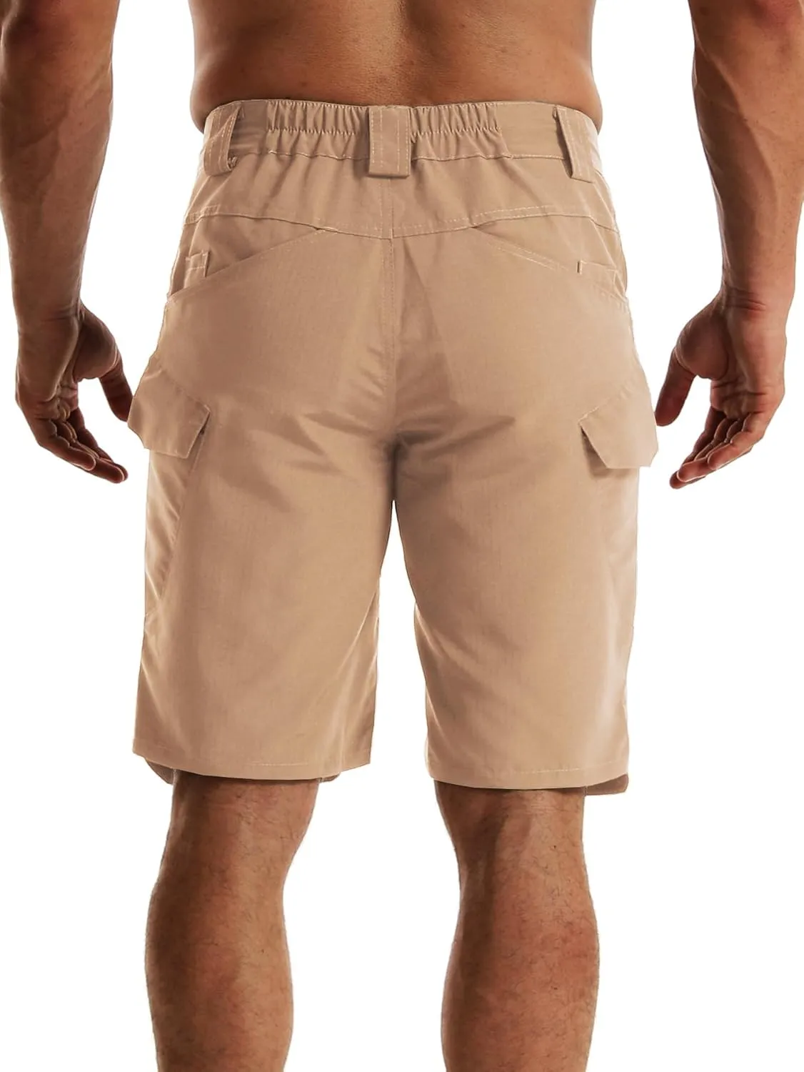AUTIWITUA Men's Hiking Shorts Waterproof Tactical Cargo Short Pants Quick Dry Work Shorts with Multi Pockets(No Belt)