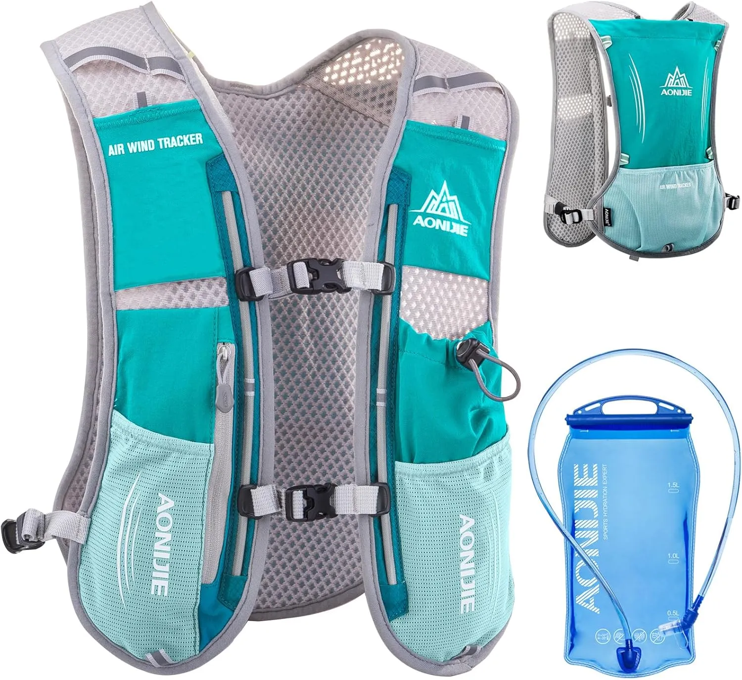 Azarxis Running Water Bottles Flask BPA Free Leakproof Hydration Vest Packs Waist Belt Replacement for Triathlon Marathon Hiking Cycling Climbing Jogging Runner