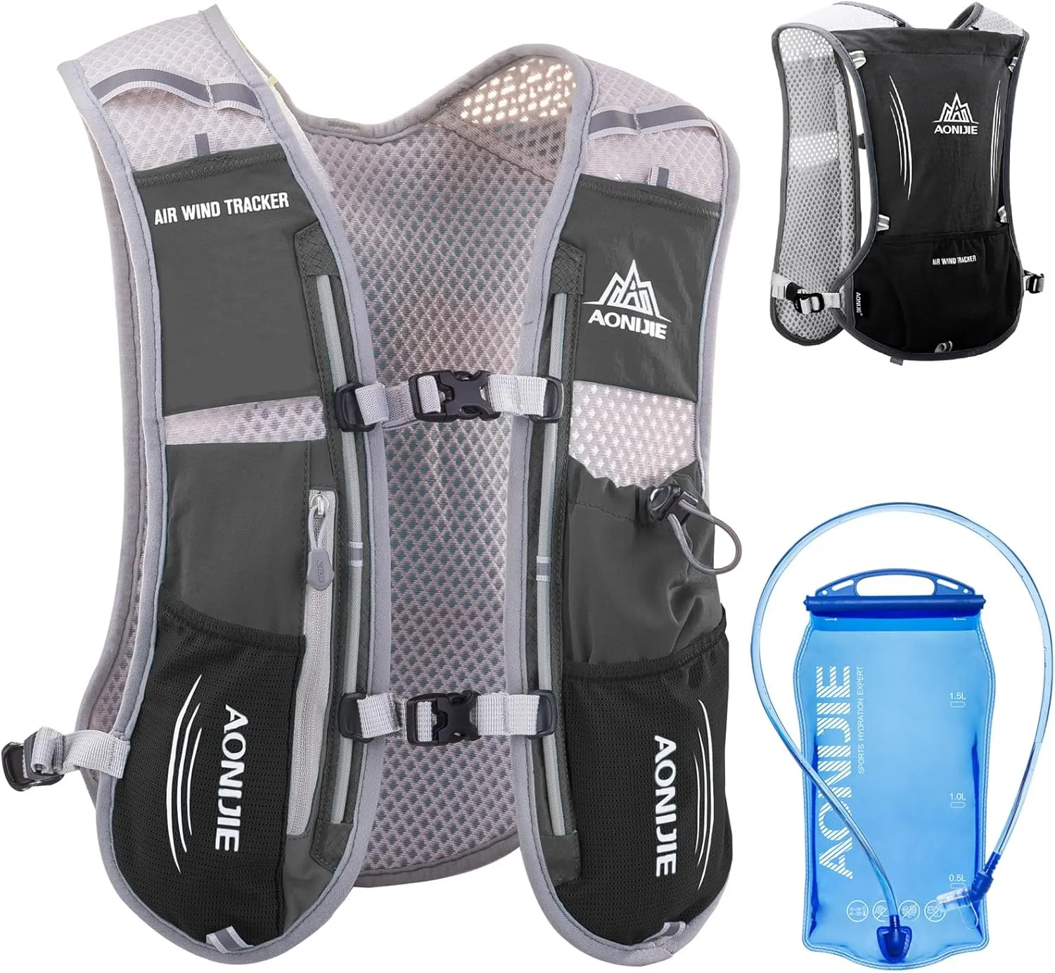 Azarxis Running Water Bottles Flask BPA Free Leakproof Hydration Vest Packs Waist Belt Replacement for Triathlon Marathon Hiking Cycling Climbing Jogging Runner