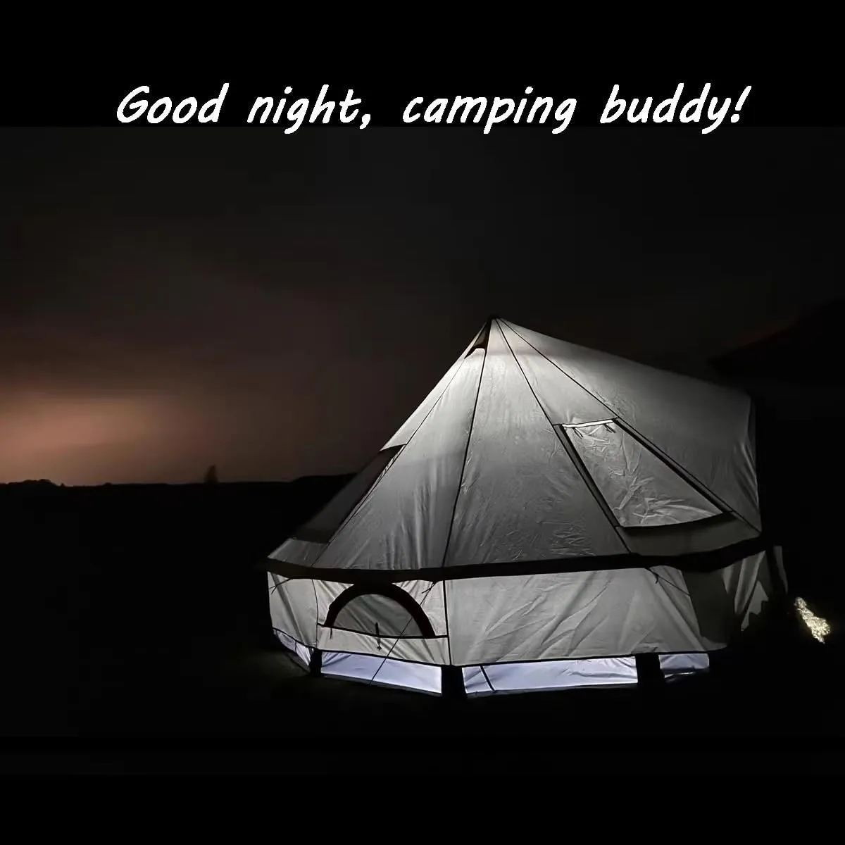 Backpacking Bell Tent with Top Stove Jack for All Year Living, 300D Oxford Waterproof Yurt Tents House for Camping Glamping, Parties, Outdoor Events-13/16.4FT