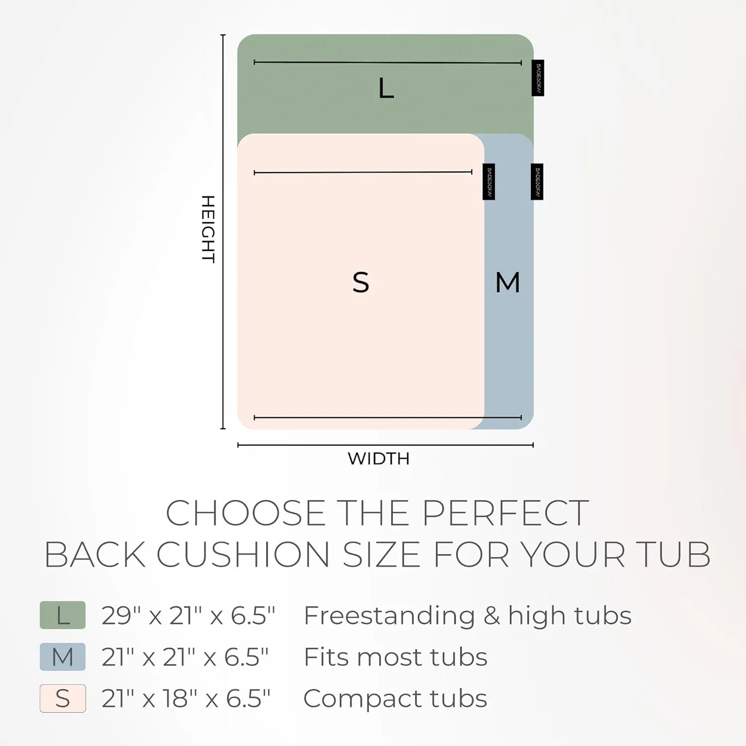 BADESOFA® Luxury Bath Tub Pillow S | Premium-Quality Materials | Comfortable & Quick-Drying | Washable Tub Cushion | Relaxing Bath Cushion in Blue | Home Spa | Universal Fit for Any Bathtub