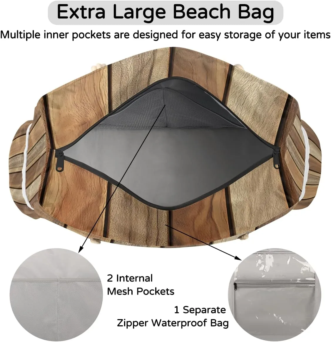 Bags for Women, Large Waterproof Beach Tote Bag for Gym Grocery Travel