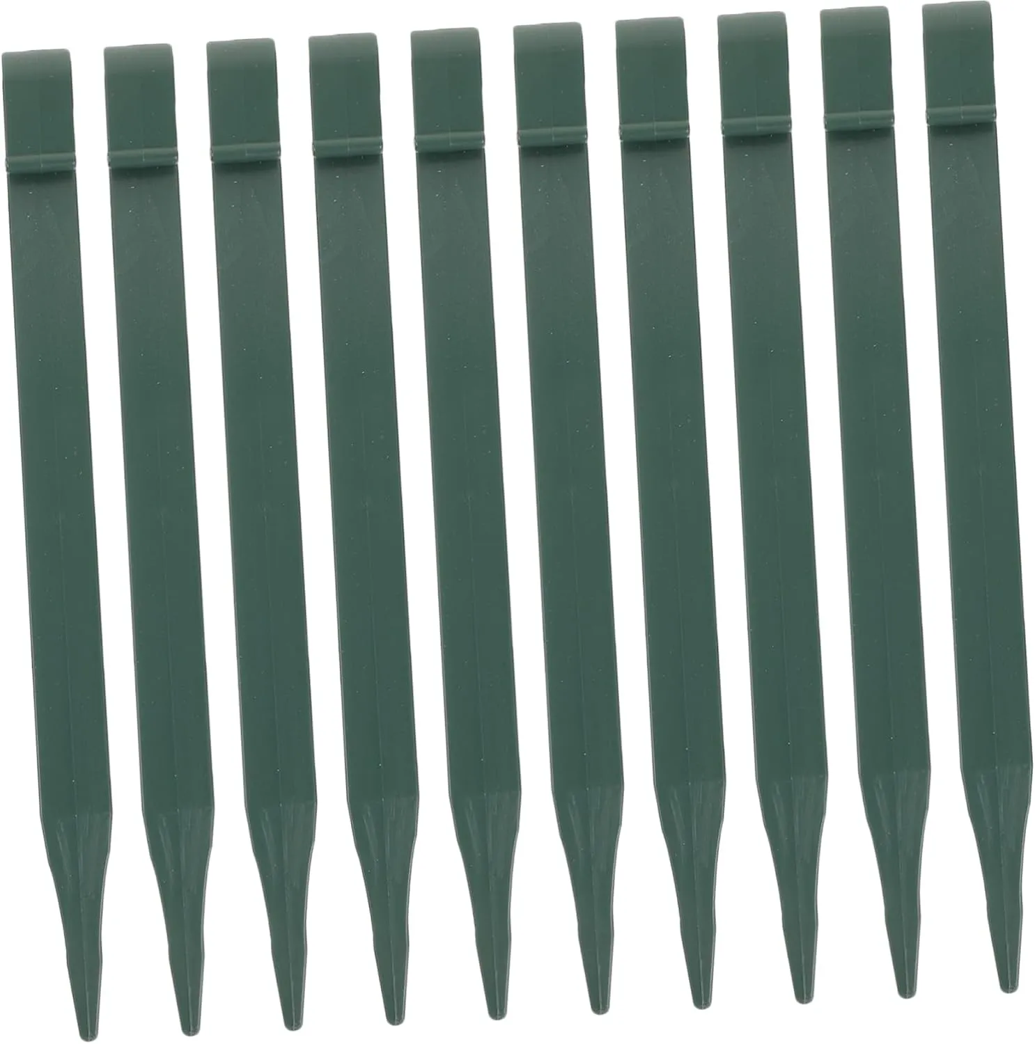Balacoo 10pcs Grass-Proof Cloth Fixing Nails Ground Anchors Landscape Anchoring Spikes Tent Nails Garden Edging Spikes Lawn Plant Stake Tarps Shaped Stake Fasten Floor Nails Plastic, Green