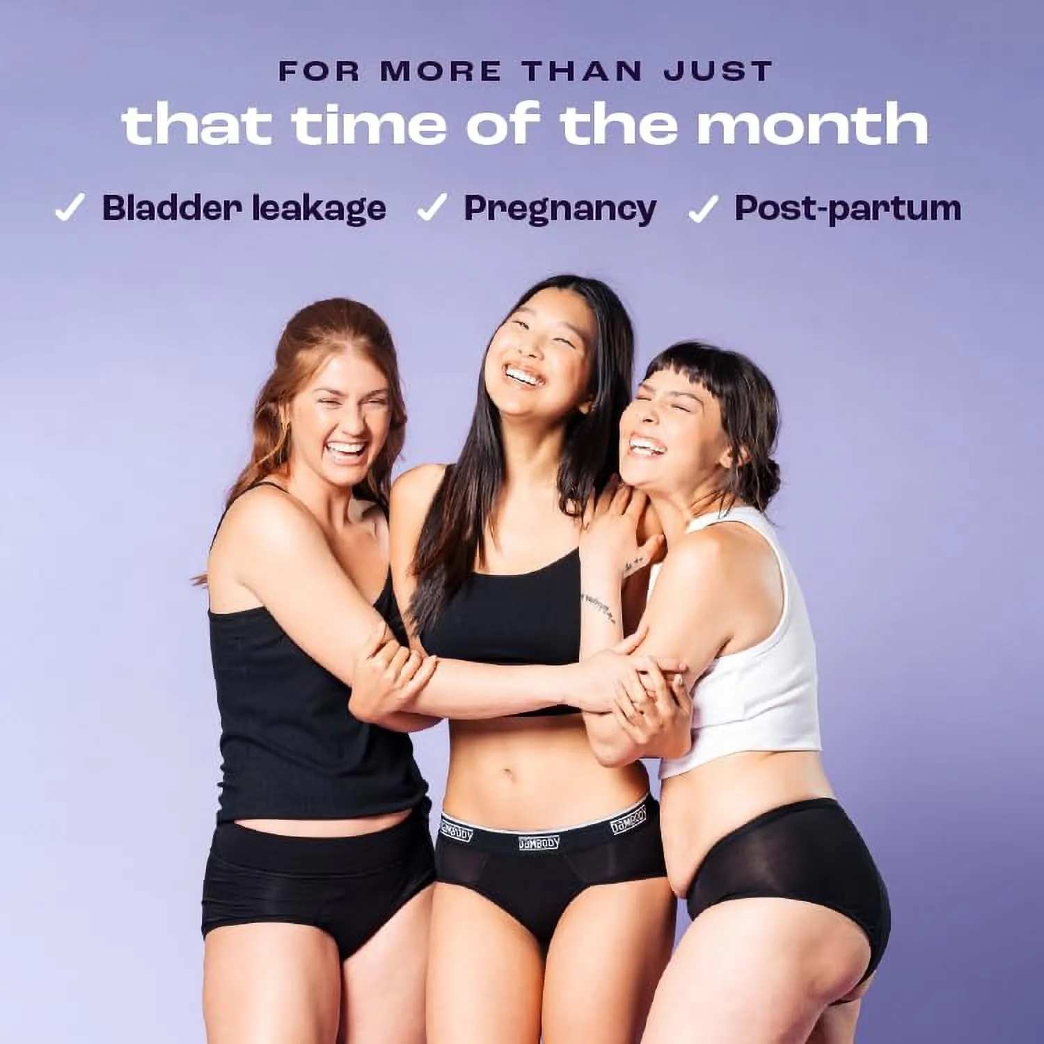 Bambody Absorbent Brief, Super Comfy Period Underwear for Women - Leakproof Period Panties