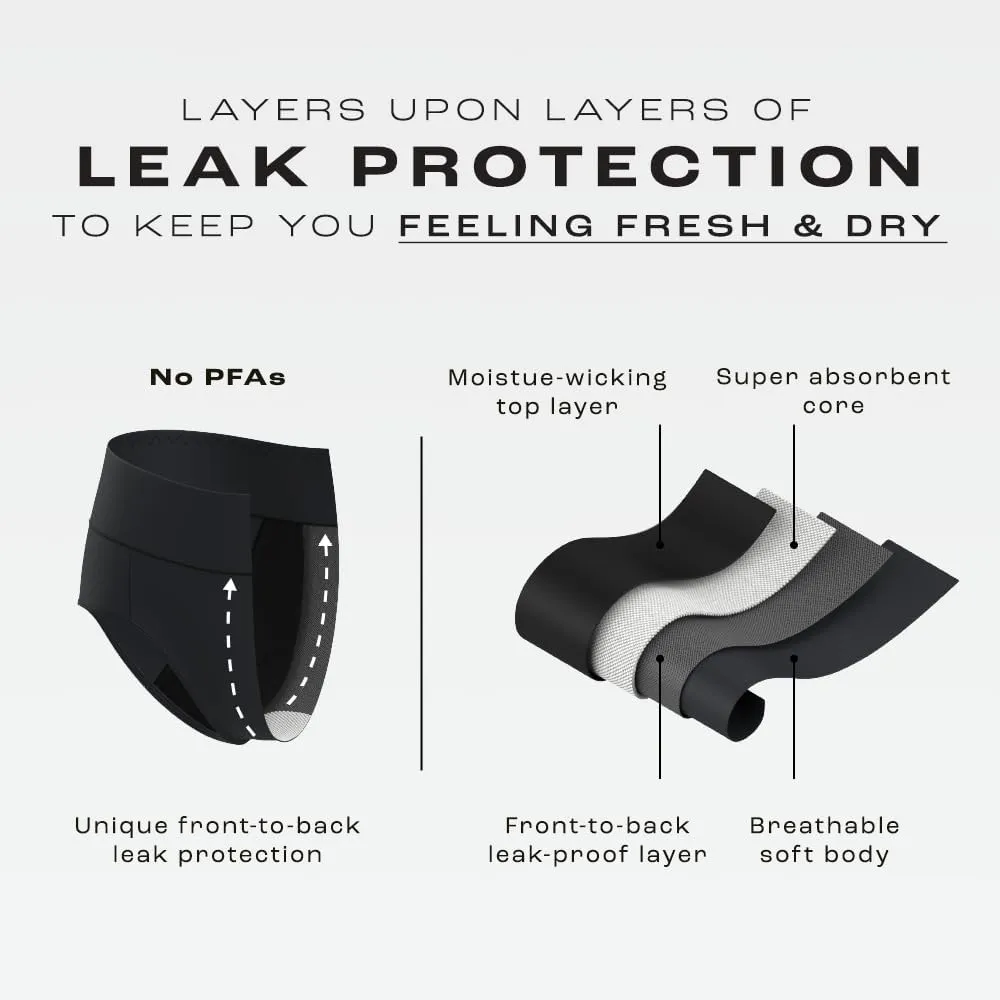 Bambody Absorbent Panties, Period Underwear for Women and Teens - Leakproof, Soft, Comfortable, Breathable Postpartum