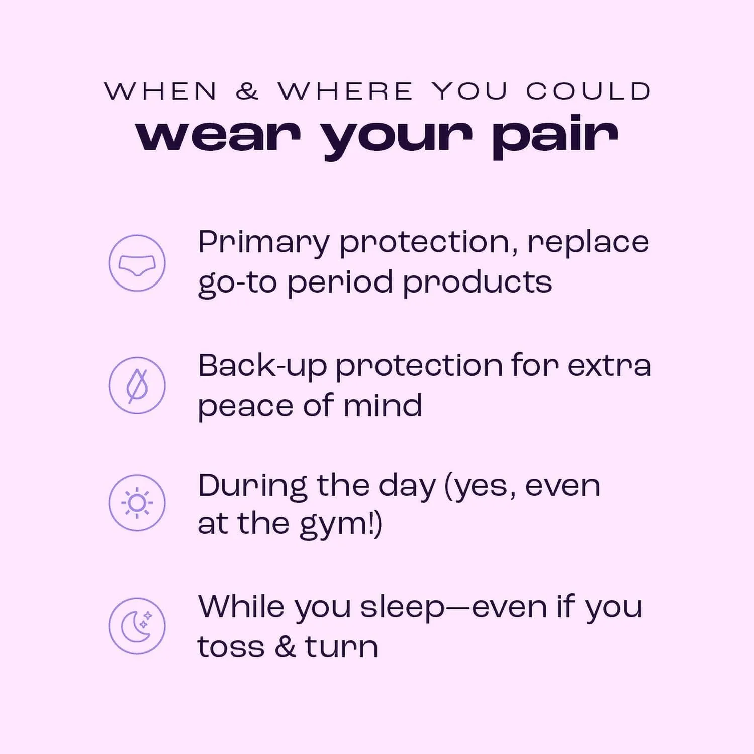 Bambody Leakproof Hipster, Sporty Period Panties for Women and Teens - Protective, Active Wear - Smooth, Soft, Comfortable