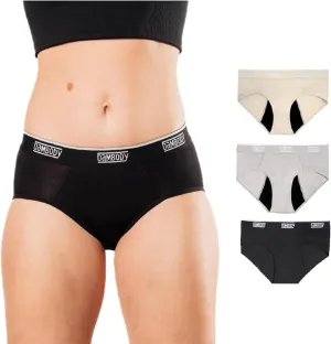 Bambody Leakproof Hipster, Sporty Period Panties for Women and Teens - Protective, Active Wear - Smooth, Soft, Comfortable