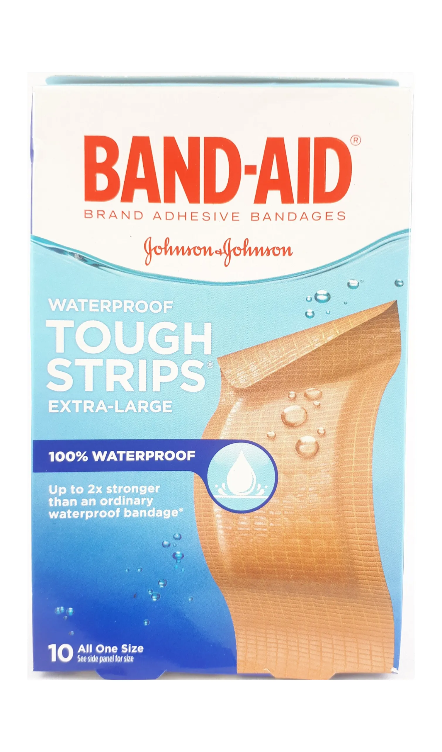 Band-Aid Tough Strips, One-size, 10 bandaids