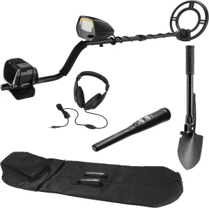 Barska Winbest Pursuit-200 Metal Detector Field Kit with LCD Display, Wand Detector, Headphone, Shovel, and Soft Case