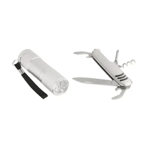 Battery Powered 6 in 1 Multi Tool with Torch / Ideal for Camping, Hiking & Trekking