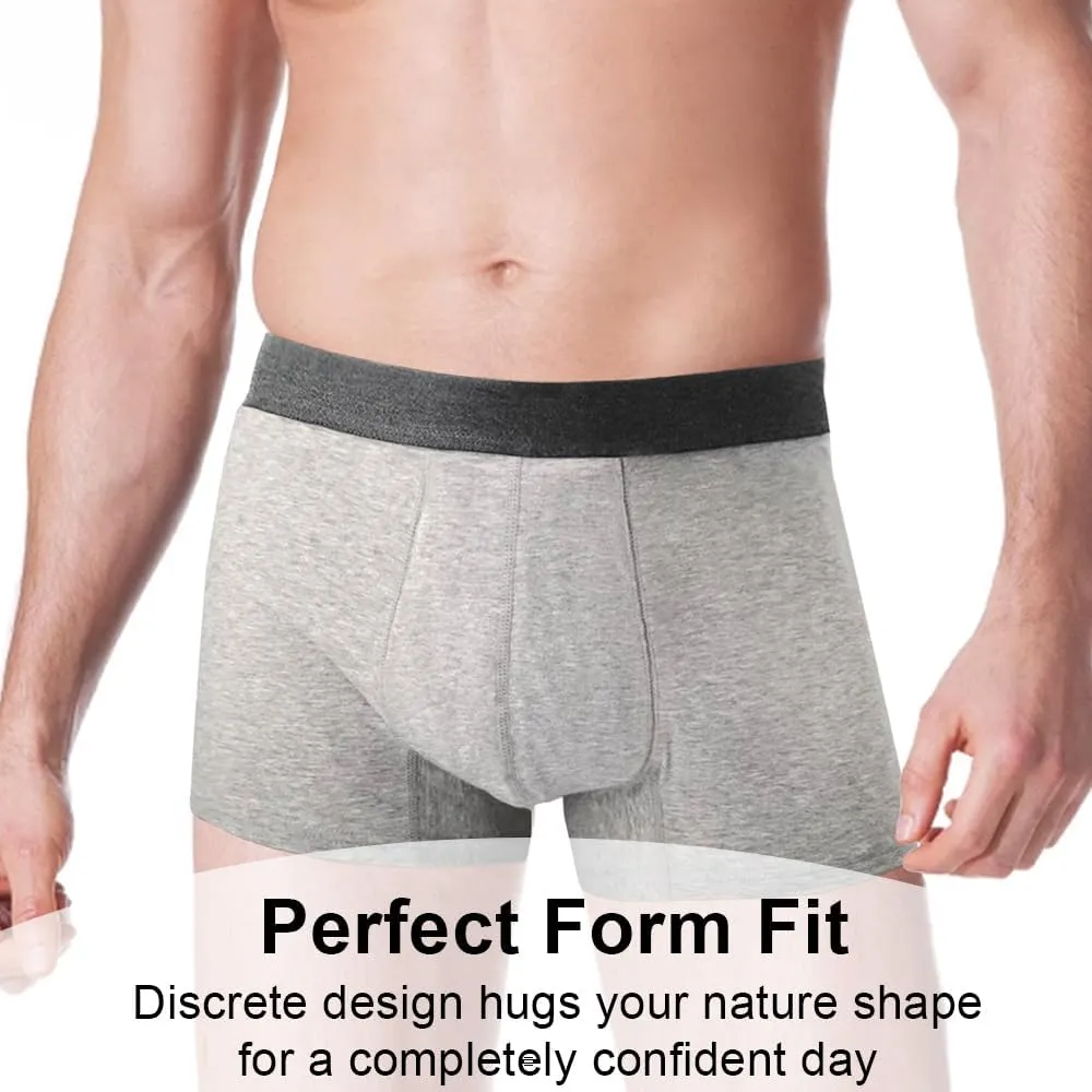 BATTEWA Incontinence Underwear for Men Cotton Leak Proof Boxer Briefs Absorbent Postoperative Bladder Control Adults Panties 50mL