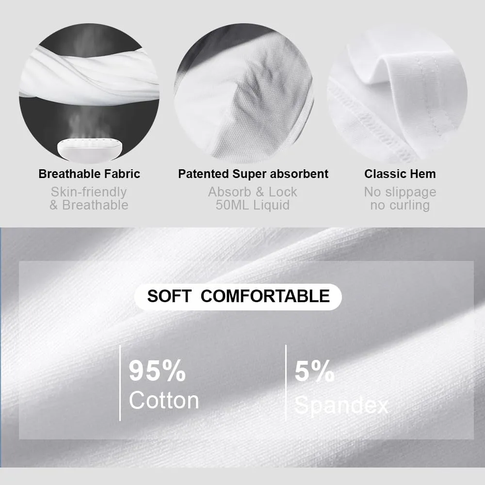 BATTEWA Incontinence Underwear for Men Cotton Leak Proof Boxer Briefs Absorbent Postoperative Bladder Control Adults Panties 50mL