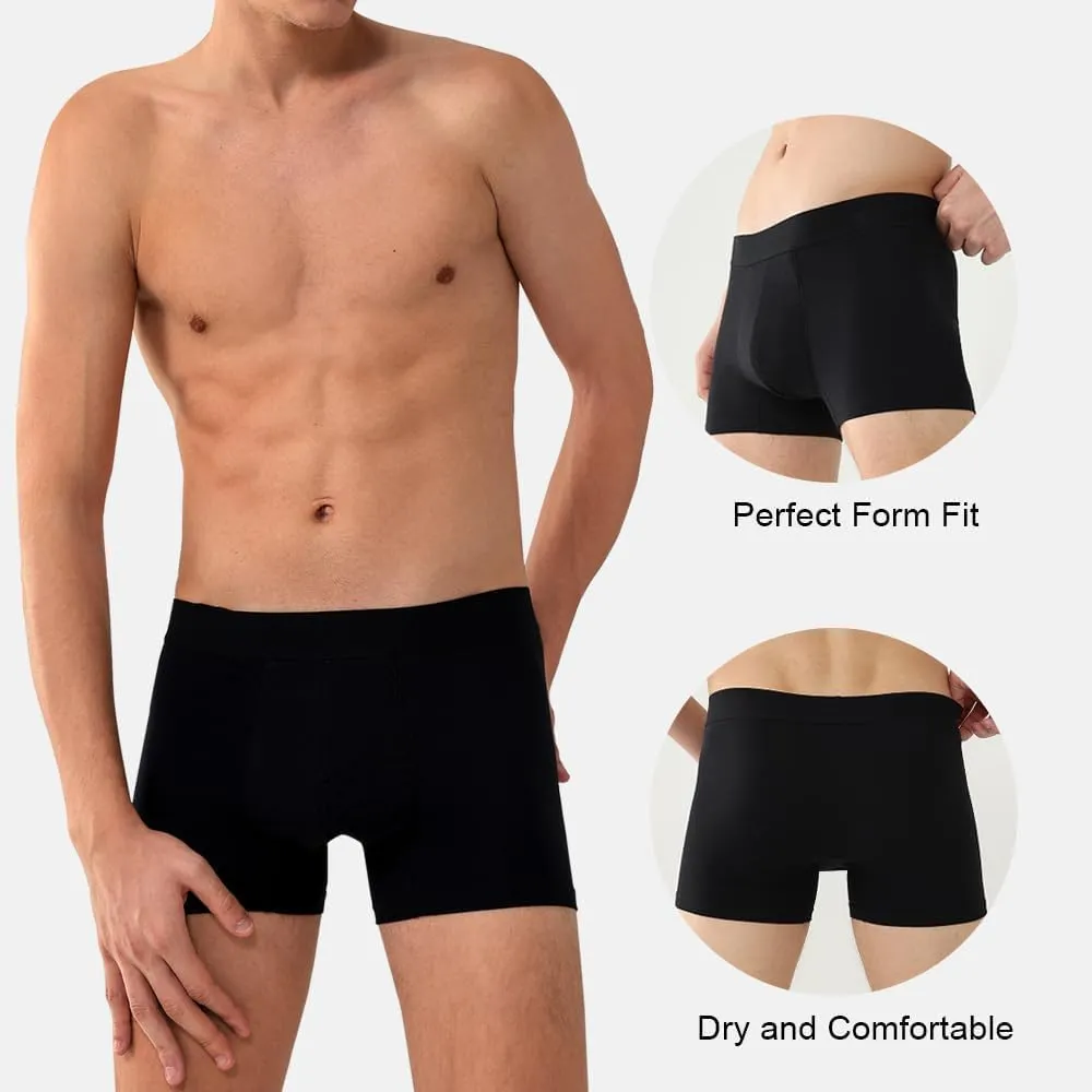 BATTEWA Incontinence Underwear for Men Cotton Leak Proof Boxer Briefs Absorbent Postoperative Bladder Control Adults Panties 50mL