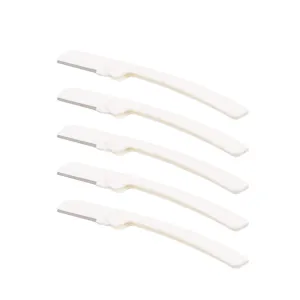 Beaupretty Beard Trimmers 9 pcs Folding Eyebrow Razor Trimmer Facial Hair Remover Multipurpose Exfoliating Dermaplaning Tool Eyebrow Shaper For Women and Man (White) Beard Shaver