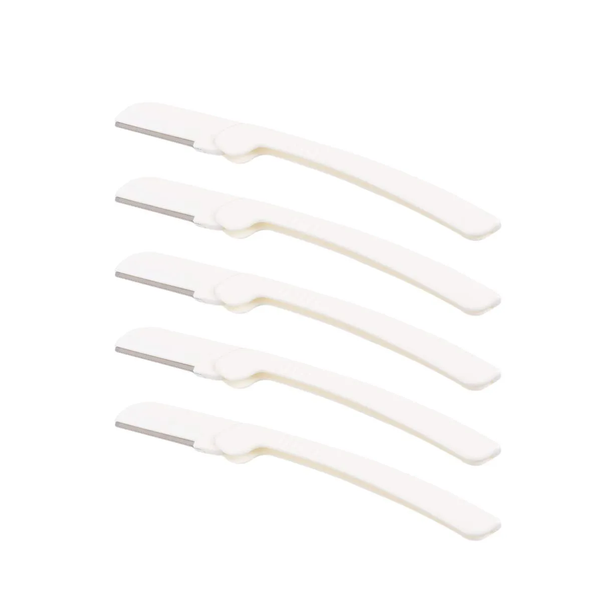 Beaupretty Beard Trimmers 9 pcs Folding Eyebrow Razor Trimmer Facial Hair Remover Multipurpose Exfoliating Dermaplaning Tool Eyebrow Shaper For Women and Man (White) Beard Shaver