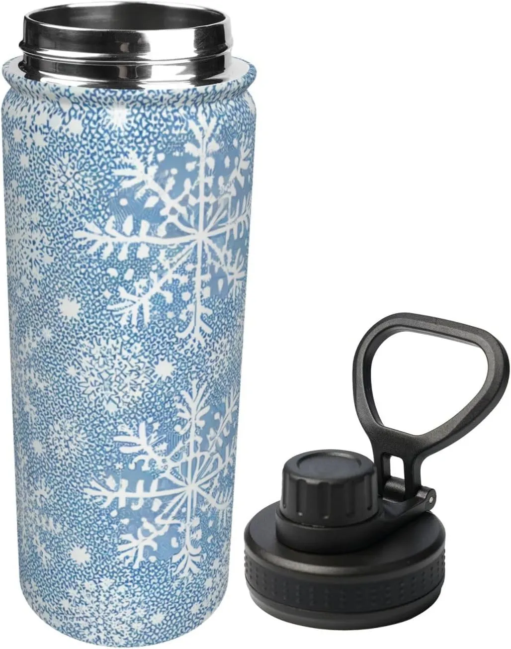 Beautiful Dragonfly In Black And Purple pattern Sports Leak Proof Water Bottle 18 oz, Insulated Water Bottles for Bicycles,Fitness,Yoga,Hiking etc.Black And Purple