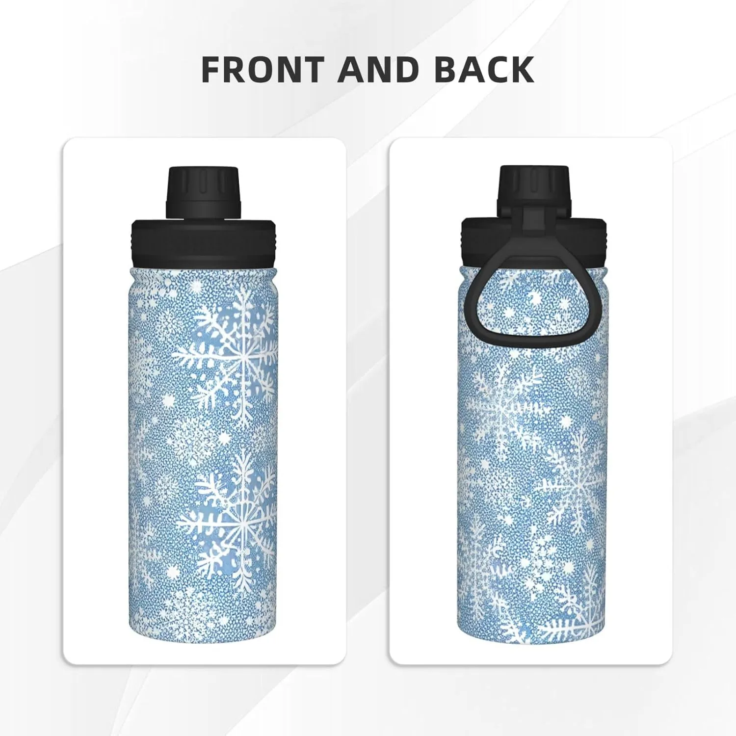 Beautiful Dragonfly In Black And Purple pattern Sports Leak Proof Water Bottle 18 oz, Insulated Water Bottles for Bicycles,Fitness,Yoga,Hiking etc.Black And Purple