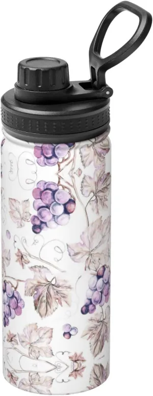 Beautiful Grape Leaves 18oz Sports Insulated Bottle For Outdoor Activities,Your Ideal Companion Staying Hydrated