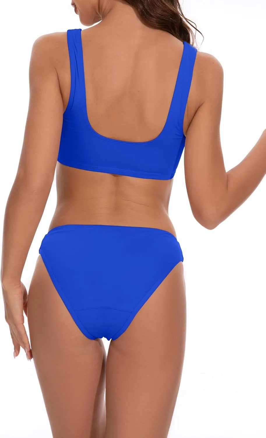 Beautikini Period Swimwear for Teens Two Piece Leakproof Menstrual Bikini Swimsuit Sporty Bathing Suits for Girls Women