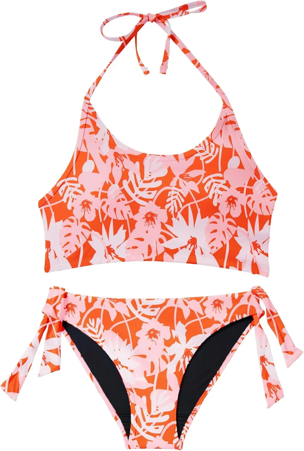 Beautikini Period Swimwear for Teens Two Piece Menstrual Leakproof Swimsuit Halter Bikini Set Bathing Suits for Girls Women