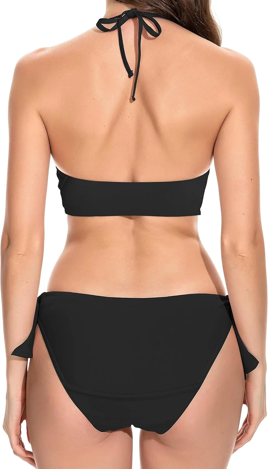 Beautikini Period Swimwear for Teens Two Piece Menstrual Leakproof Swimsuit Halter Bikini Set Bathing Suits for Girls Women