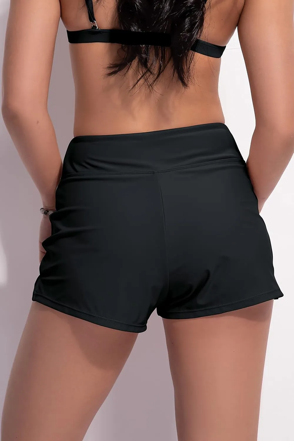 Beautikini Period Swimwear Menstrual Leakproof Swim Shorts Quick Dry 3" High Waisted Bathing Suit Bottoms for Girls Teens