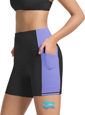 Beautikini Period Swimwear Menstrual Tummy Control Swimsuit 3.9" High Waist Leakproof Bathing Suit Bottoms for Teen Girls